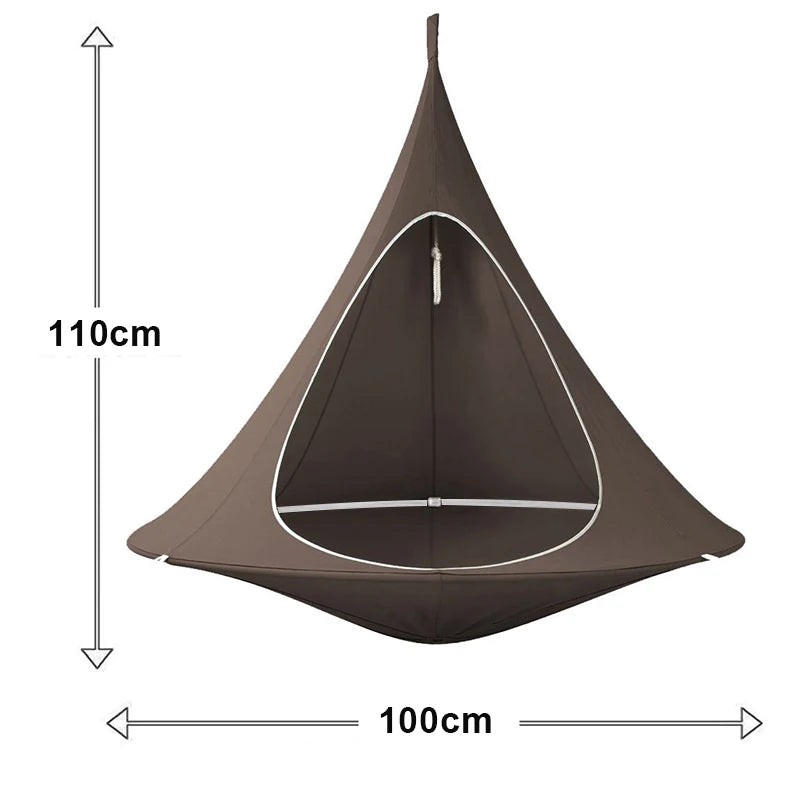 Double Cacoon Hanging Chair – Waterproof Outdoor Hammock Tent for Kids & Adults | 80KG Weight Capacity + Hanging Kit