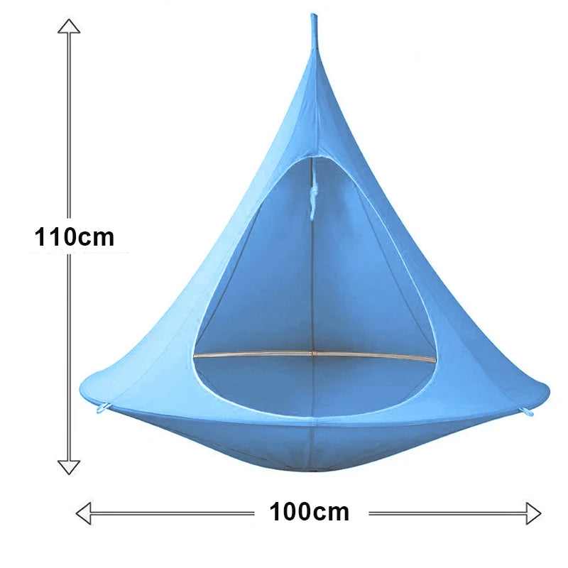 Double Cacoon Hanging Chair – Waterproof Outdoor Hammock Tent for Kids & Adults | 80KG Weight Capacity + Hanging Kit