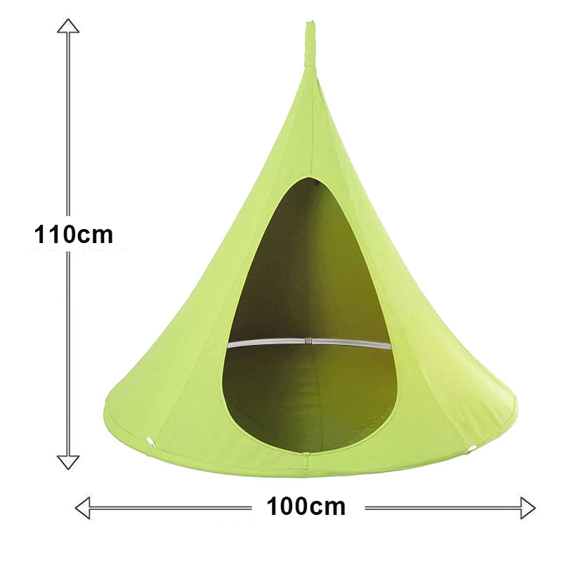Double Cacoon Hanging Chair – Waterproof Outdoor Hammock Tent for Kids & Adults | 80KG Weight Capacity + Hanging Kit