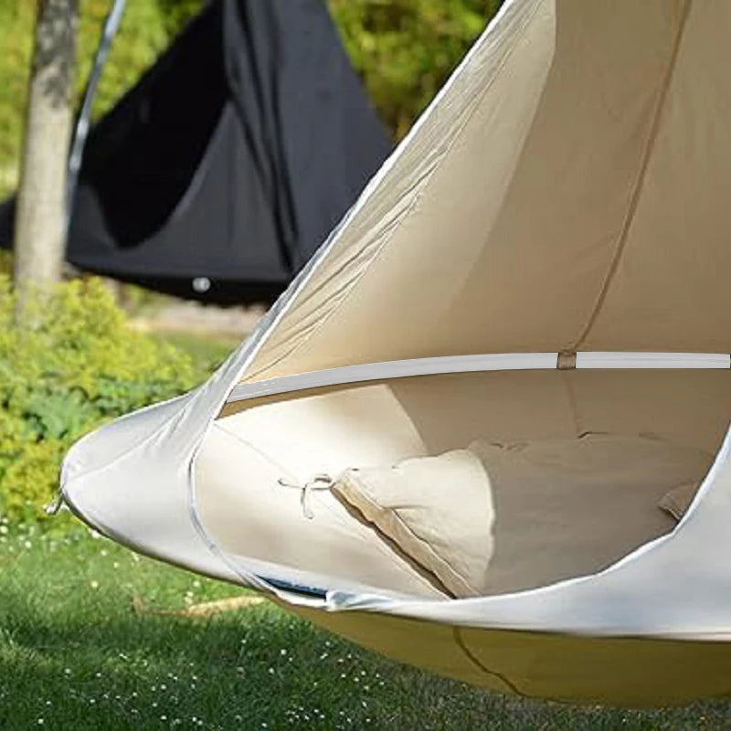 Double Cacoon Hanging Chair – Waterproof Outdoor Hammock Tent for Kids & Adults | 80KG Weight Capacity + Hanging Kit