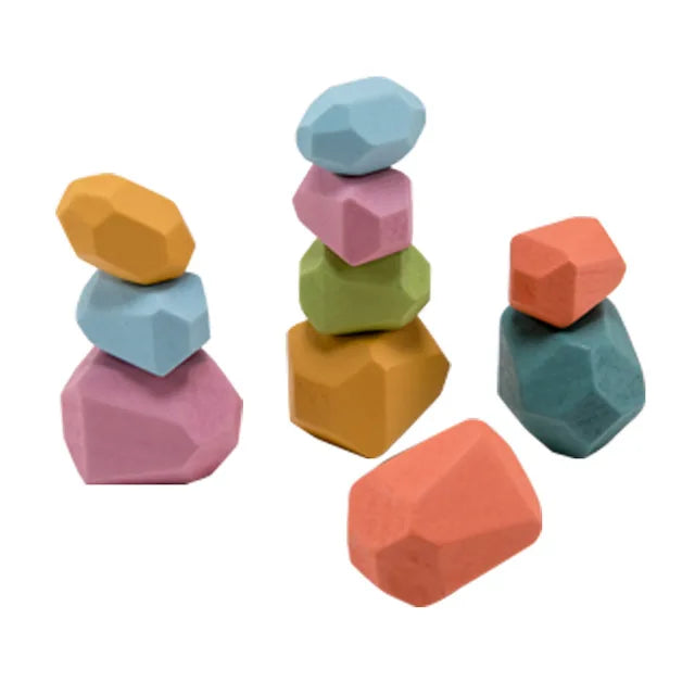 Baby Wooden Stacking Toys – Montessori Farm Balance Blocks Educational Puzzle for Kids