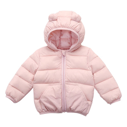 Kids Hooded Down Jacket – Autumn & Winter Unisex Coat (Ages 1-6)