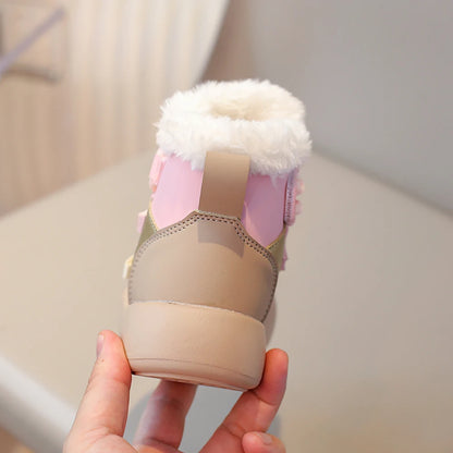 Pmwrun Kids Snow Boots – Waterproof Winter Shoes with Plush Lining &amp; Anti-Slip Sole