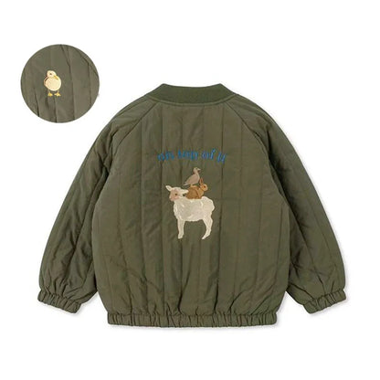 Toddler Baby Boys & Girls Cotton Fleece Jacket – Spring Autumn Long Sleeve Kids Coat 1-7Y
