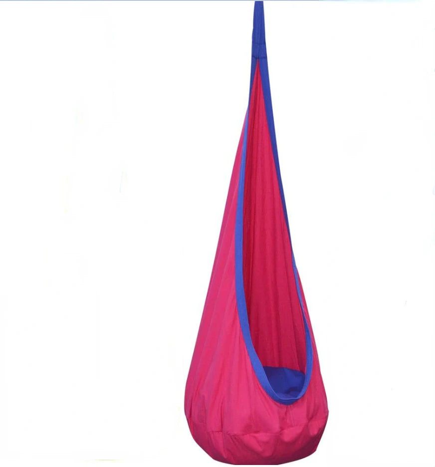 Kids Hanging Pod Swing Chair – Indoor & Outdoor Hammock Seat with Inflatable Cushion (Ages 3+)