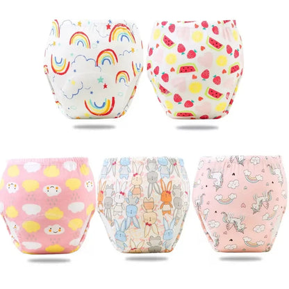 Potty training pack, training panties, training briefs, potty training underwear, reusable training pants, cotton training panties, eco-friendly potty training, absorbent toddler underwear, buy 4 get 5 deal, training underwear set, toddler potty training kit, leakproof training panties