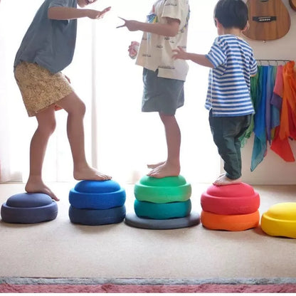 ensory stepping stones for kids, kids balance stepping stones, coordination training toy, motor skills development for toddlers, stepping stones for kids play, indoor and outdoor balance toy, agility training for children, preschool sensory play equipment, Montessori balance toy, interactive play for toddlers