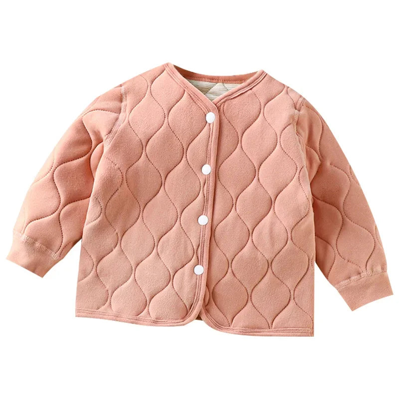 Kids Knit Single-Breasted Jacket – Casual Unisex Outerwear (Ages 3-6)