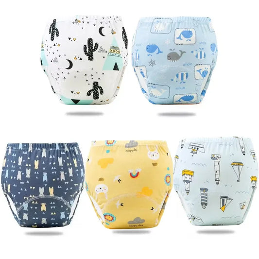 Potty training pack, training panties, training briefs, potty training underwear, reusable training pants, cotton training panties, eco-friendly potty training, absorbent toddler underwear, buy 4 get 5 deal, training underwear set, toddler potty training kit, leakproof training panties