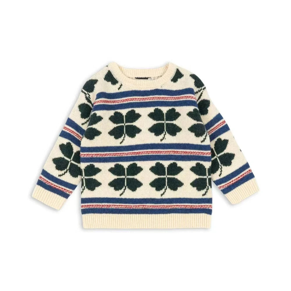 Konges Slojd Winter Baby Kids Cotton Knitted Sweater – Unisex Pullover for Boys & Girls 2-9Y