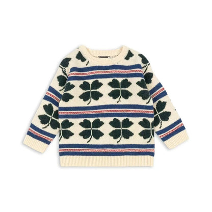 Konges Slojd Winter Baby Kids Cotton Knitted Sweater – Unisex Pullover for Boys & Girls 2-9Y