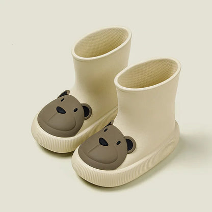 Cheerful Mario Kids’ Waterproof Rain Boots – Fun Animal Print Wellies