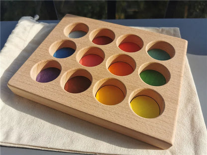 Rainbow Music Sounding Tree Wooden Marble Run – Educational Toy for Kids 4-12