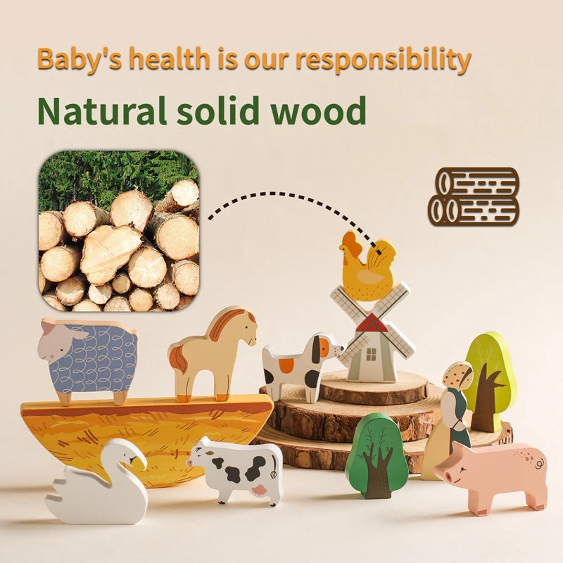 baby wooden stacking toys, Montessori balance blocks, kids educational puzzle toy, wooden farm blocks, baby stacking game, toddler wooden puzzle, colorful Montessori toy, kids balancing game, eco-friendly wooden toy, baby development toy, Montessori stacking blocks, farm-themed wooden toy, children’s puzzle game, baby fine motor toy, educational wooden gift, wooden toys for toddlers, kids wooden stacking puzzle, preschool Montessori toy, learning balance toy, baby cognitive toy