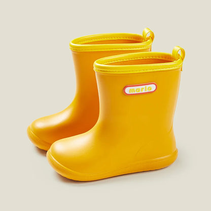 Cheerful Mario Kids Rain Boots – Waterproof Outdoor Shoes for Boys & Girls