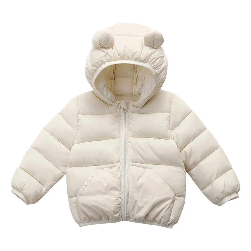 Kids Hooded Down Jacket – Autumn & Winter Unisex Coat (Ages 1-6)