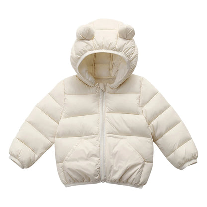 Kids Hooded Down Jacket – Autumn & Winter Unisex Coat (Ages 1-6)