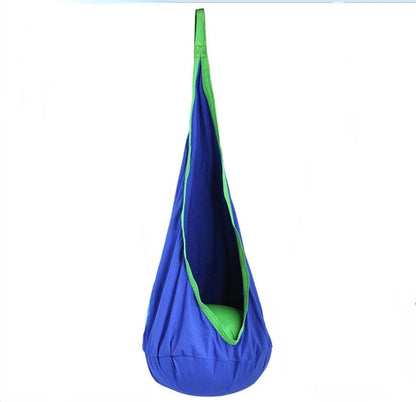 Kids Hanging Pod Swing Chair – Indoor & Outdoor Hammock Seat with Inflatable Cushion (Ages 3+)