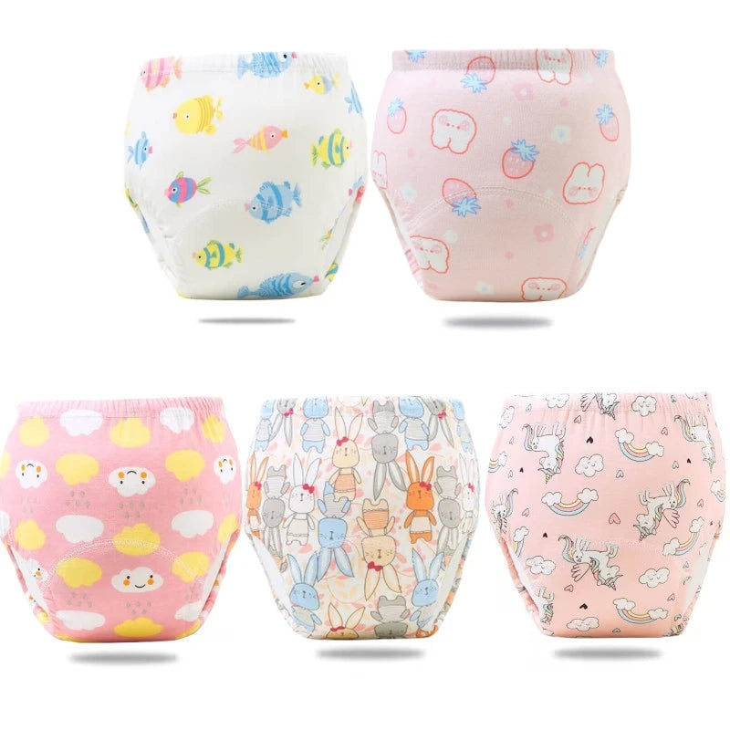 Potty training pack, training panties, training briefs, potty training underwear, reusable training pants, cotton training panties, eco-friendly potty training, absorbent toddler underwear, buy 4 get 5 deal, training underwear set, toddler potty training kit, leakproof training panties