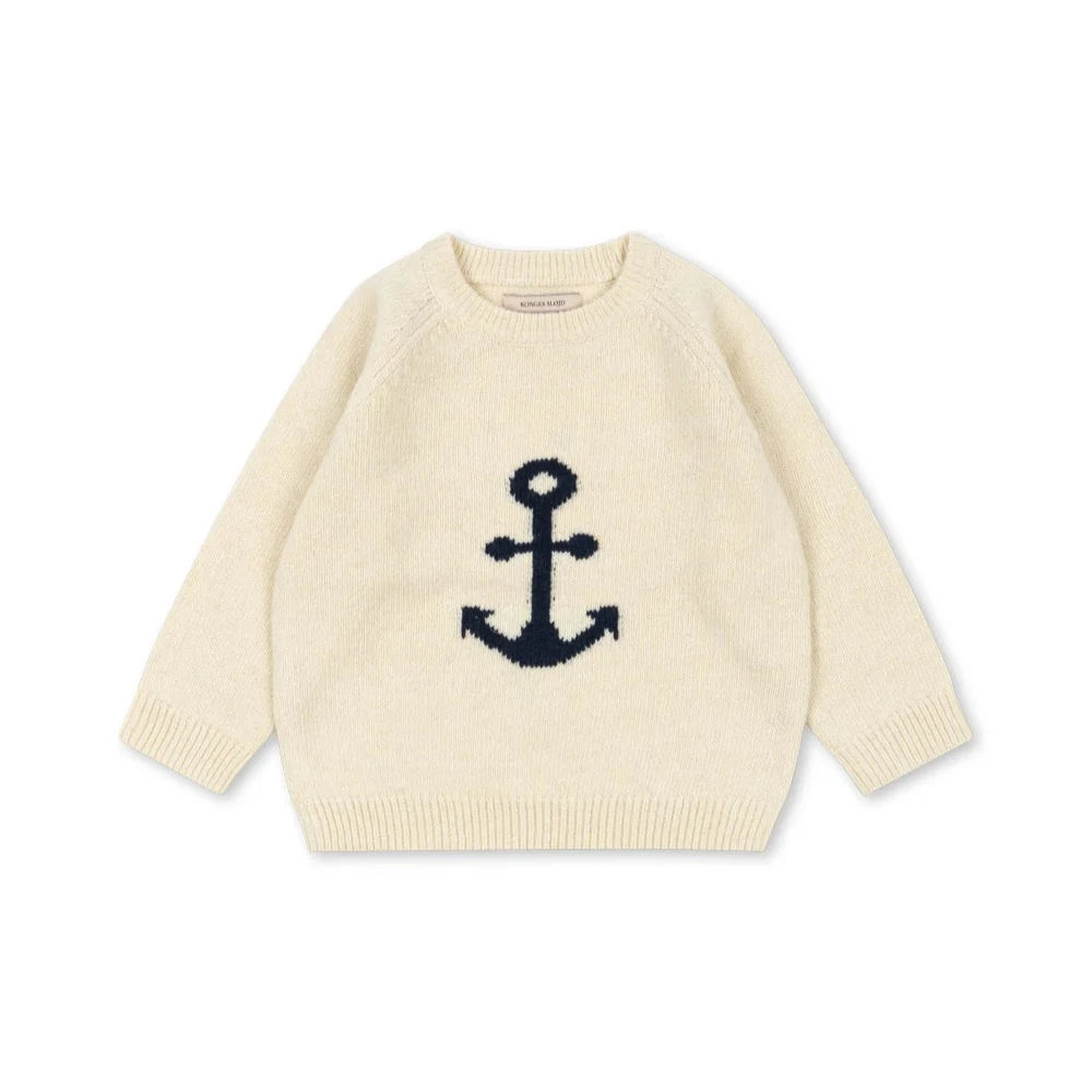 Konges Slojd Winter Baby Kids Cotton Knitted Sweater – Unisex Pullover for Boys & Girls 2-9Y