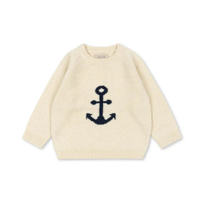Konges Slojd Winter Baby Kids Cotton Knitted Sweater – Unisex Pullover for Boys & Girls 2-9Y