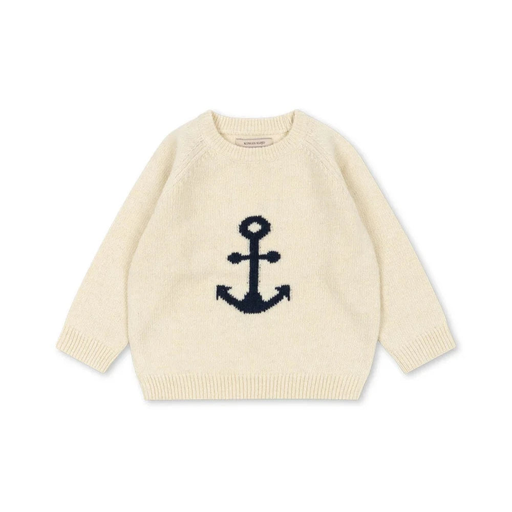 Konges Slojd Winter Baby Kids Cotton Knitted Sweater – Unisex Pullover for Boys & Girls 2-9Y
