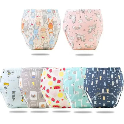 Potty training pack, training panties, training briefs, potty training underwear, reusable training pants, cotton training panties, eco-friendly potty training, absorbent toddler underwear, buy 4 get 5 deal, training underwear set, toddler potty training kit, leakproof training panties