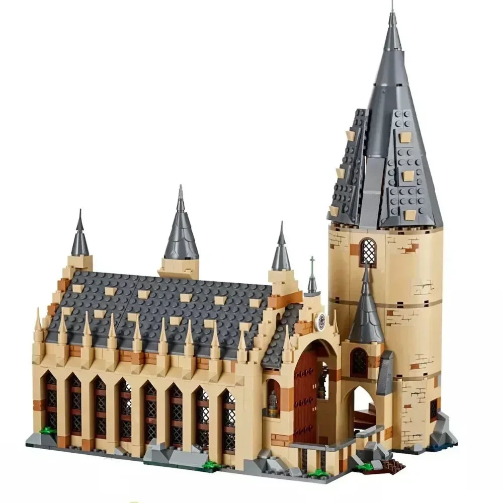 Great Hall castle building blocks, DIY model bricks for kids, compatible 75954 castle set, movie-inspired building toys, educational brick toys, fantasy castle construction set, kids birthday gift building blocks, Christmas gift for builders, collectible brick castle set