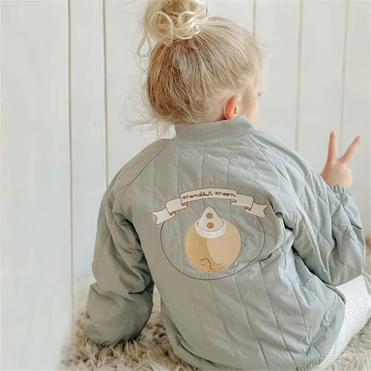 Toddler Baby Boys & Girls Cotton Fleece Jacket – Spring Autumn Long Sleeve Kids Coat 1-7Y