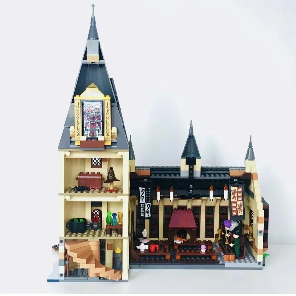 Great Hall castle building blocks, DIY model bricks for kids, compatible 75954 castle set, movie-inspired building toys, educational brick toys, fantasy castle construction set, kids birthday gift building blocks, Christmas gift for builders, collectible brick castle set