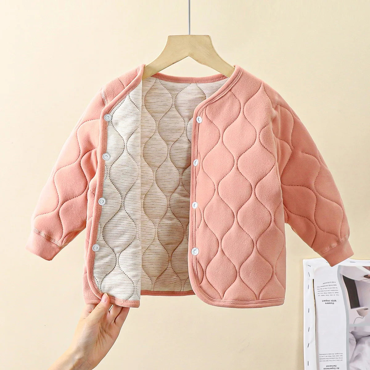 Kids Knit Single-Breasted Jacket – Casual Unisex Outerwear (Ages 3-6)