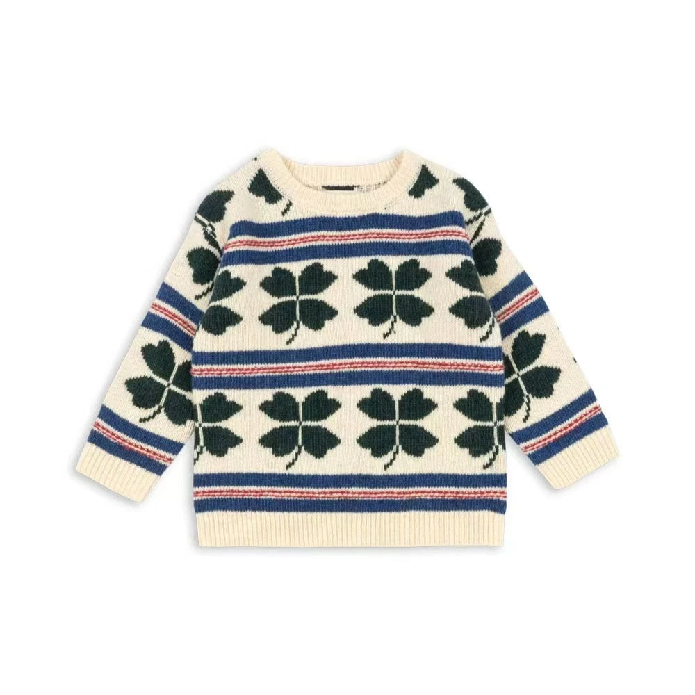 Konges Slojd Winter Baby Kids Cotton Knitted Sweater – Unisex Pullover for Boys & Girls 2-9Y