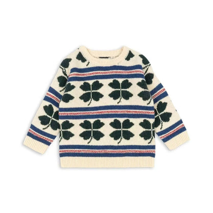 Konges Slojd Winter Baby Kids Cotton Knitted Sweater – Unisex Pullover for Boys & Girls 2-9Y