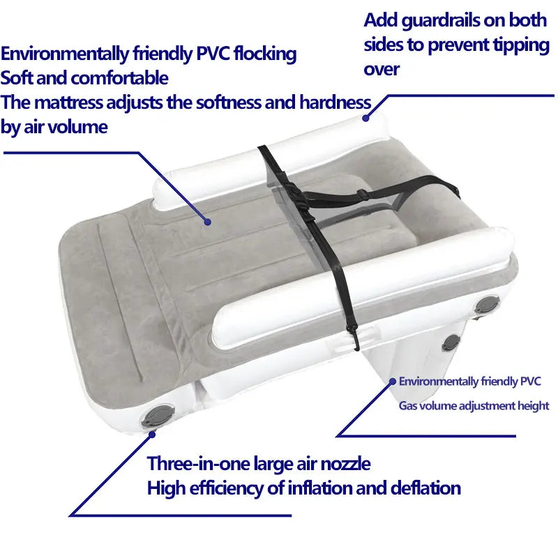 Children’s Inflatable Car Mattress – Portable Travel Bed for Babies & Toddlers | Air Cushion for Car, Truck, Train, Plane Comfort