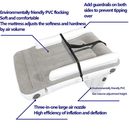 Children’s Inflatable Car Mattress – Portable Travel Bed for Babies & Toddlers | Air Cushion for Car, Truck, Train, Plane Comfort