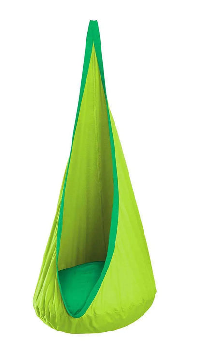 Kids Hanging Pod Swing Chair – Indoor & Outdoor Hammock Seat with Inflatable Cushion (Ages 3+)
