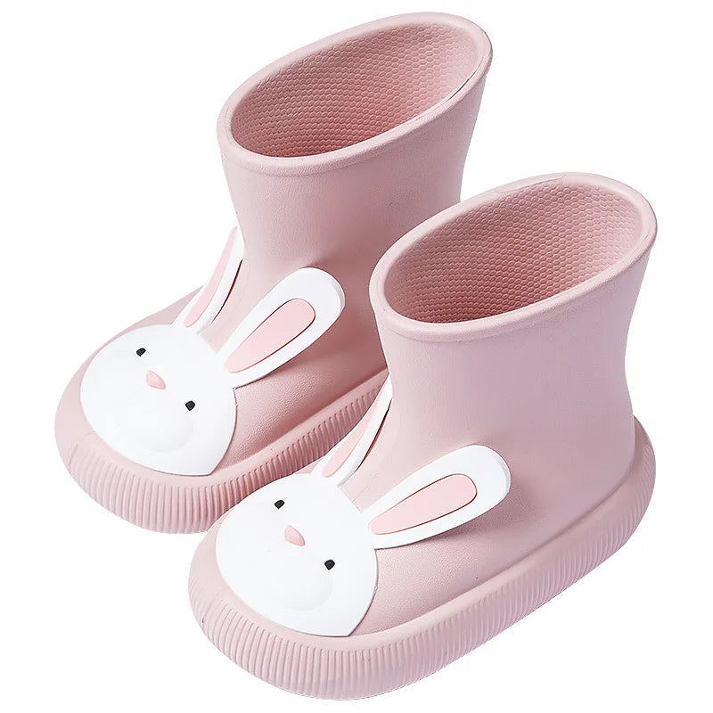 Cheerful Mario Kids’ Waterproof Rain Boots – Fun Animal Print Wellies