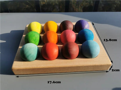 Rainbow Music Sounding Tree Wooden Marble Run – Educational Toy for Kids 4-12