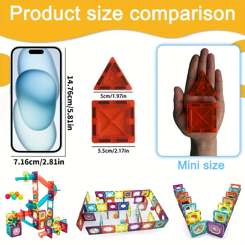 42pcs STEM magnetic tiles for kids, PVC building blocks toy, educational magnetic construction toy, colorful family toy for children, fun playtime toy for 3+